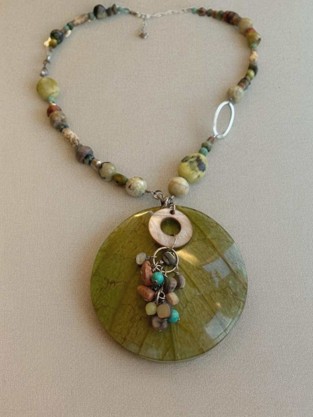 Silpada Bamboo and Stone  Necklace  
18” inches with 2 inch extender